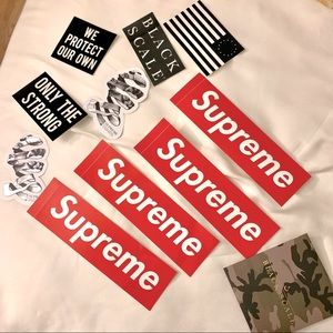 Supreme Black Scale Streetwear Sticker Decal Set